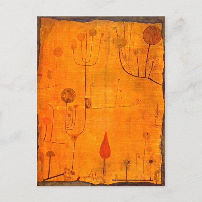 Klee - Frukter på rött Vykort (Framsida)