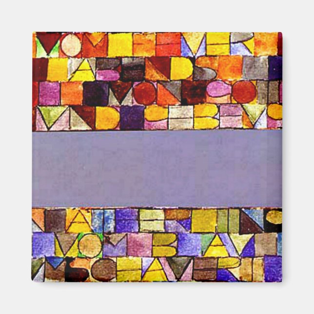 Klee - Gång som uppstått ur Gråttet av natten Magnet (Framsidan)