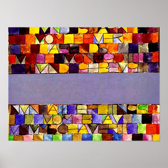 Klee - Gång som uppstått ur Gråttet av natten Poster (Framsidan)