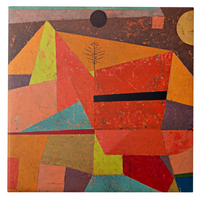 Klee - Glatt bergslandskap Kakelplatta (Framsidan)