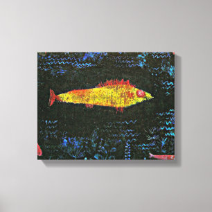 Klee - Goldfish, berömd-målning, Canvastryck