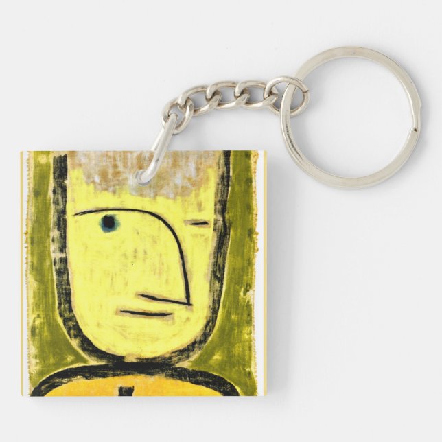 Klee - Gult-Grönt, abstrakt teckning (Baksidan)