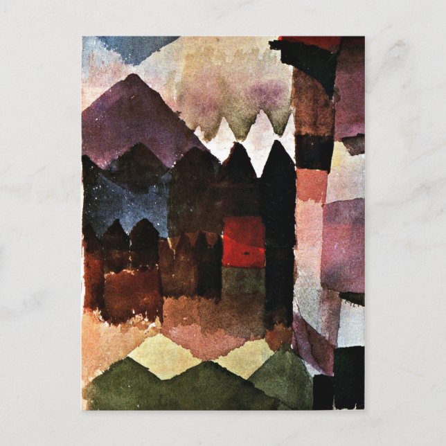 Klee - Hårfön i Marcs trädgård Vykort (Framsida)