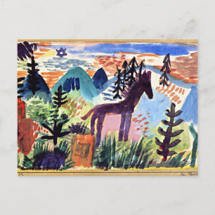 Klee - Hästen, berömd målning Vykort