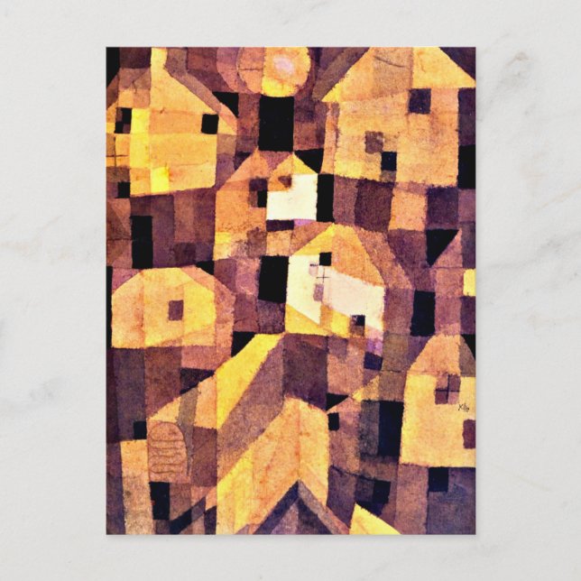 Klee - Höstplacering, 1921 Vykort (Framsida)