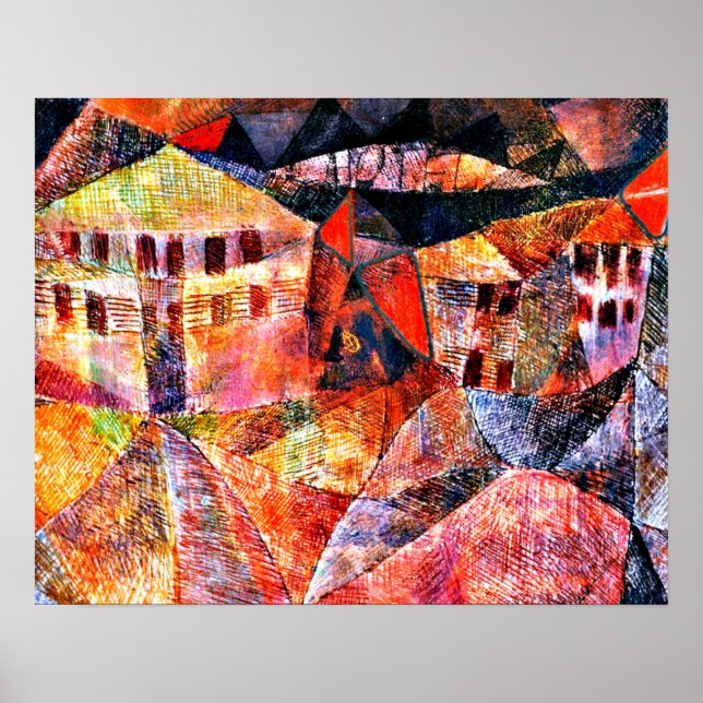 Klee - Hotellet, berömd målning, Poster (Framsidan)