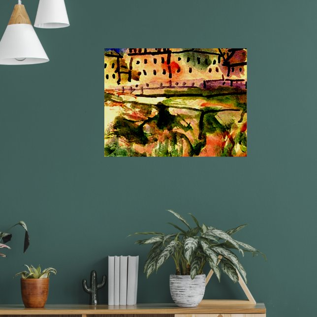 Klee - Husen nära Gravel Pit. Poster (Vardagsrum 1)