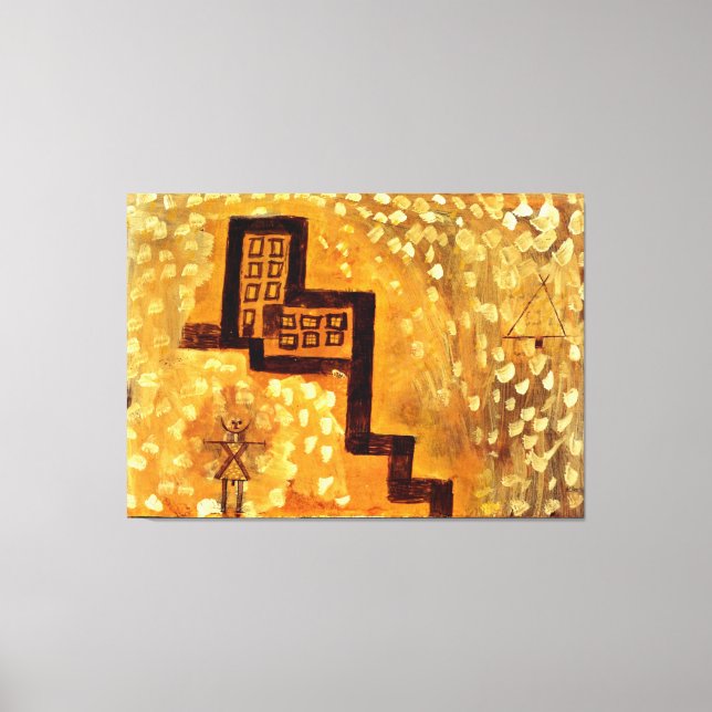 Klee - Huset på höjden Canvastryck (Framsida)