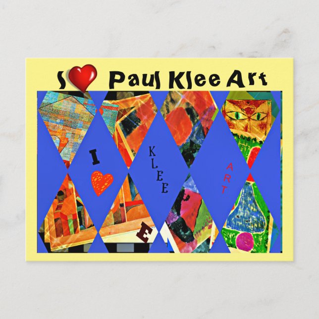 Klee - I Kärlek Paul Klee Art Vykort (Framsida)