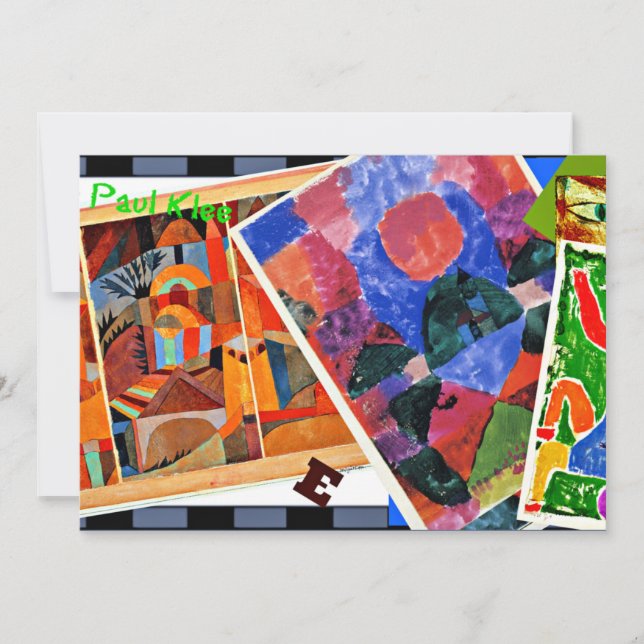 Klee - I Kärlek Paul Klee, kollage, Anteckningskort (Framsida)