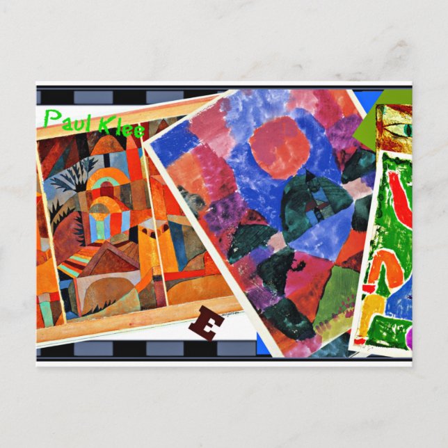 Klee - I Kärlek Paul Klee, kollage, Vykort (Framsida)