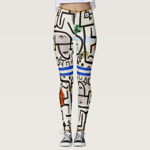 Klee-Inspired Abstrakt Art Leggings