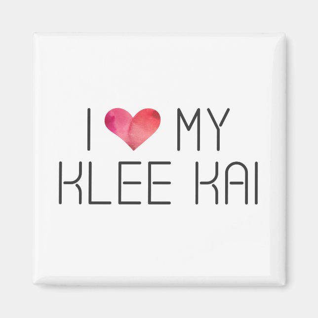 Klee Kai Kärlek Quote Magnet (Framsidan)