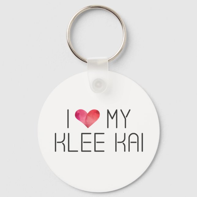 Klee Kai Kärlek Quote Nyckelring (Framsida)