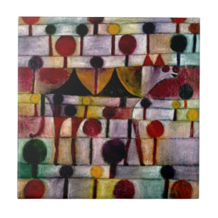 Klee - Kamel i Rhythmischer Baumlandschaft Klein Kakelplatta