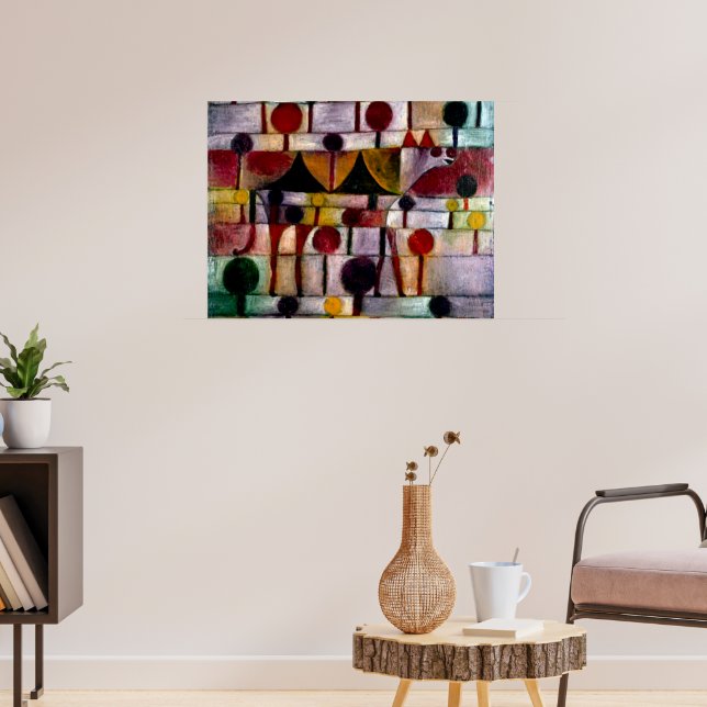 Klee - Kamel i Rhythmischer Baumlandschaft Klein Poster (Vardagsrum 3)