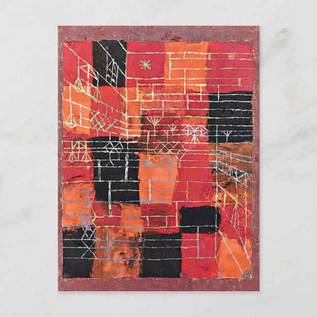 Klee - Konfiguration, abstrakt konst. Vykort (Framsida)