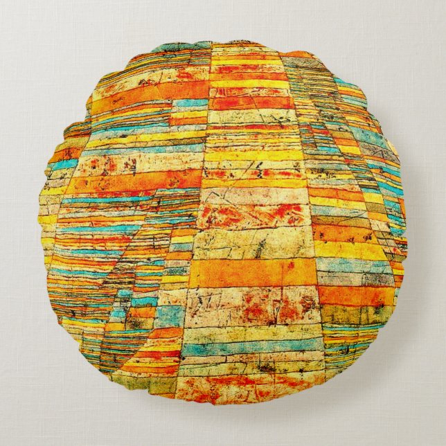Klee - Landsvägar och sidovägar Rund Kudde (Framsidan)
