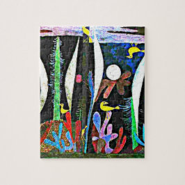 Klee - Liggande med Gult fåglar Pussel