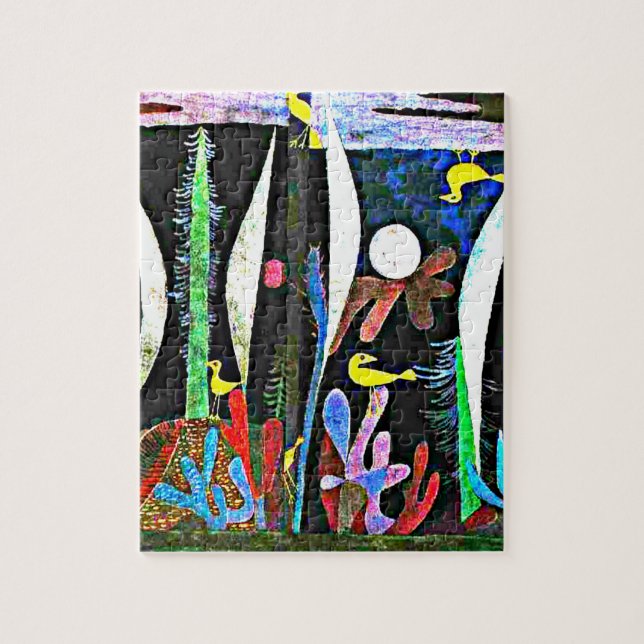 Klee - Liggande med Gult fåglar Pussel (Vertikal)