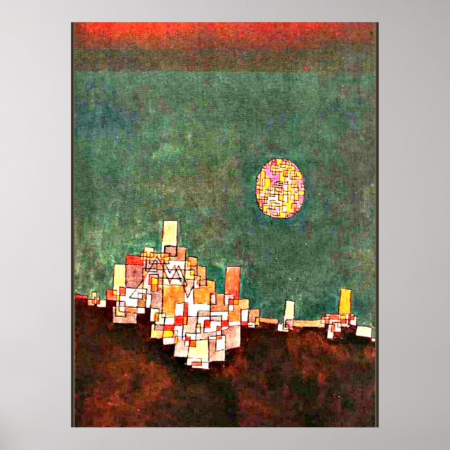 Klee - Markerad plats, abstrakt teckning Poster (Framsidan)
