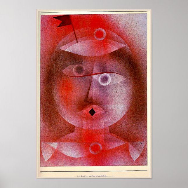 Klee - Mask med lilla Flagga. Poster (Framsidan)