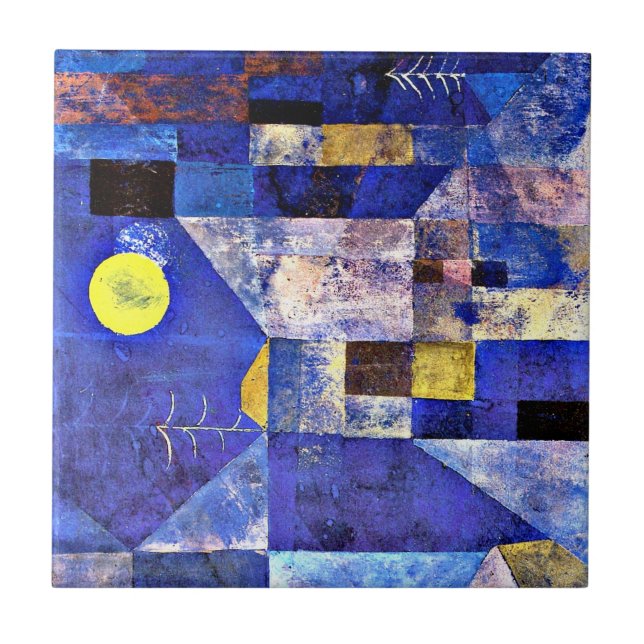 Klee - Moonlight, Paul Klee-målning, Kakelplatta (Framsidan)