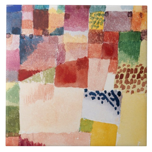 Klee - Motiv från Hammamet keramiska plattor Kakelplatta (Framsidan)