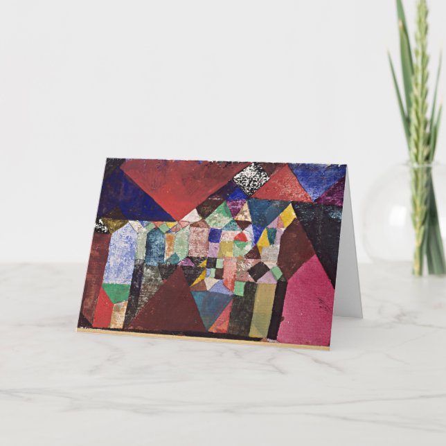 Klee - Municipal Jewel, 1917 water color Kort (Framsida)