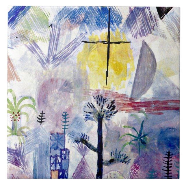 Klee - oavslutat liggande kakelplatta (Framsidan)