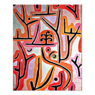 Klee - Park Bei Lu, abstrakt konst Fototryck