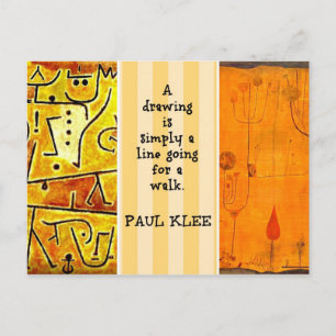 Klee - Paul Klee Paintings and Quotation Vykort