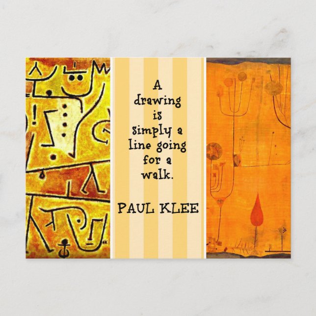 Klee - Paul Klee Paintings and Quotation Vykort (Framsida)