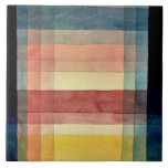 Klee - Plains arkitektur Kakelplatta<br><div class="desc">Arkitektur för slätten,  populär målning av Paul Klee.</div>