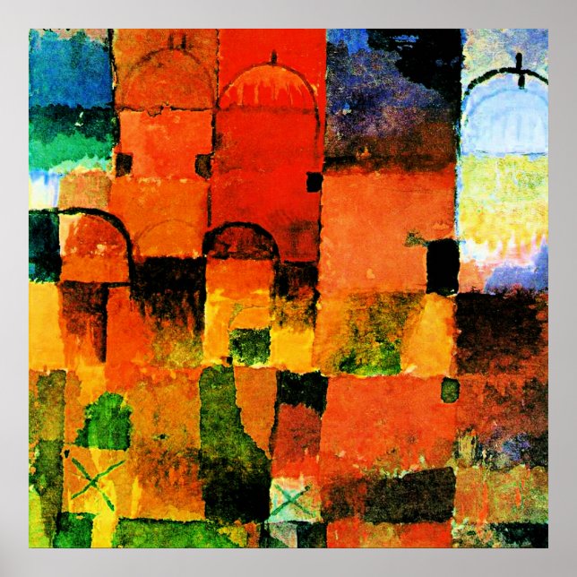 Klee - Red and White Domes Poster (Framsidan)