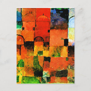 Klee - Red and White Domes Vykort