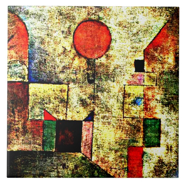 Klee - Red Balloon Kakelplatta (Framsidan)
