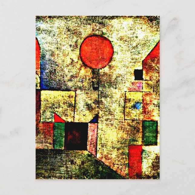 Klee - Red Balloon Vykort (Framsida)