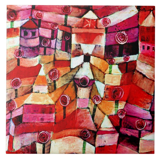 Klee - Rosenträdgård Kakelplatta (Framsidan)