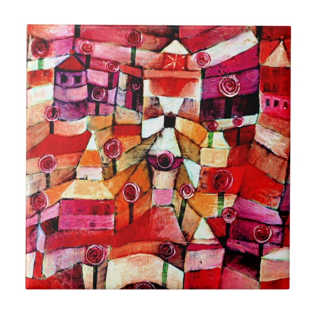 Klee - Rosenträdgård Kakelplatta (Framsidan)