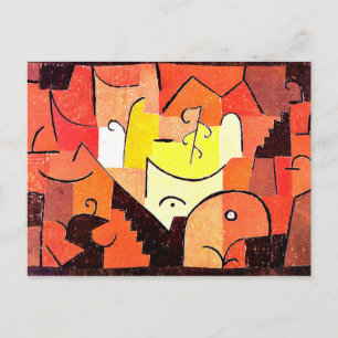Klee - Scenliggande, abstrakt teckningar Vykort