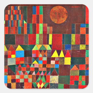 Klee - Slott och Sol Fyrkantigt Klistermärke