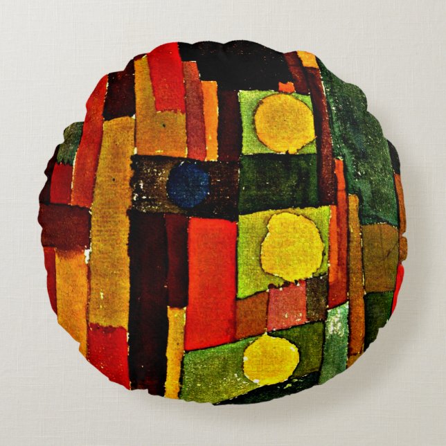 Klee - Stil i Kairouan Rund Kudde (Framsidan)