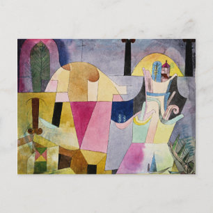 Klee - Svarta pelare i ett landskap Vykort