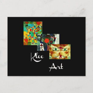 Klee-teckning, Paul Klee-kollage Vykort