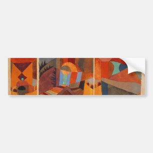 Klee Temple Gardens, färgstark Abstrakt Bildekal