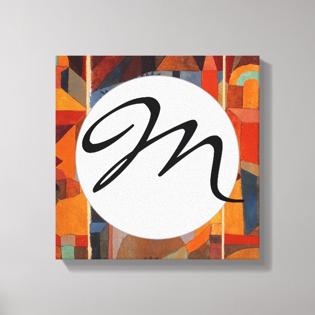 Klee Temple Gardens, färgstark Abstrakt Canvastryck (Framsida)