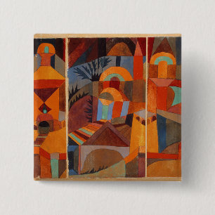 Klee Temple Gardens, färgstark Abstrakt Knapp