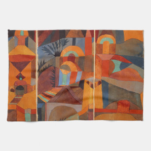 Klee Temple Gardens, färgstark Abstrakt Kökshandduk