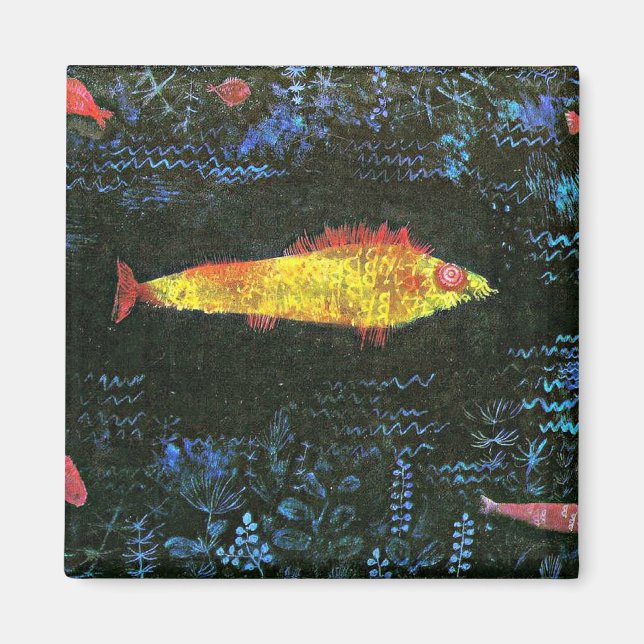 Klee - The Goldfish, 1925-grafik Magnet (Framsidan)